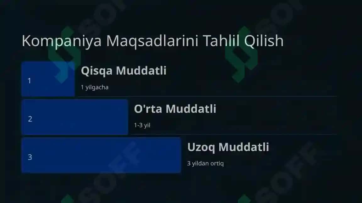 Kompaniya maqsadlarini belgilash 4