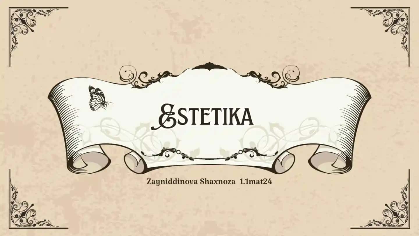 Estetika. Falsafada estetika