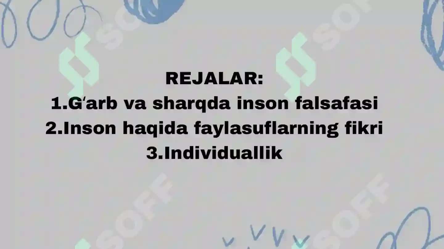 Inson falsafasi. Ontologiya 3