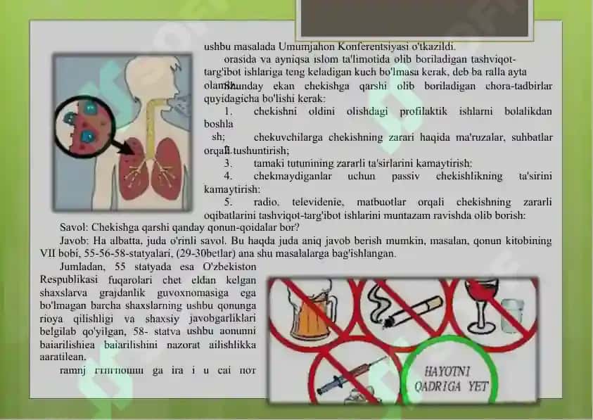 chekishning inson salomatligig taʼsiri 6
