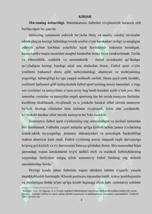 Malakali fubolchilarning jamoadagi xujum harakatlarining tadqiq qilish. 3