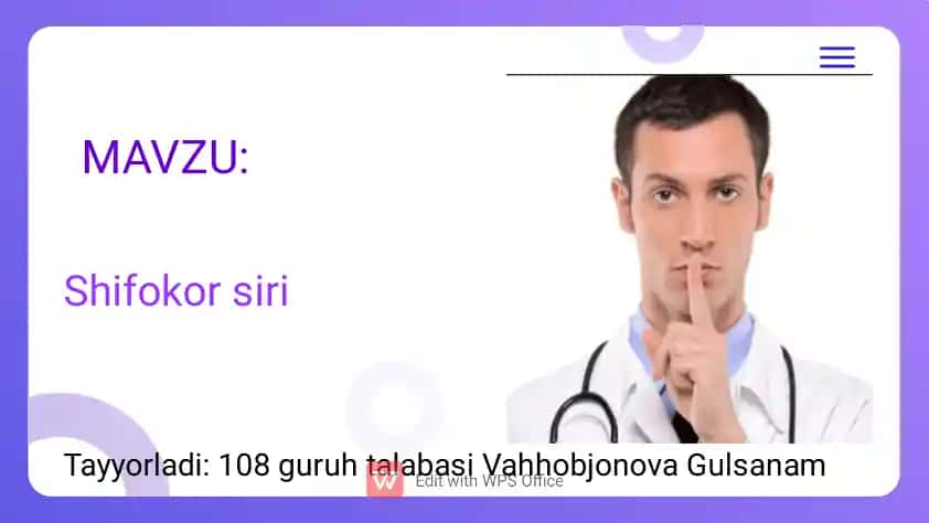 Shifokor siri