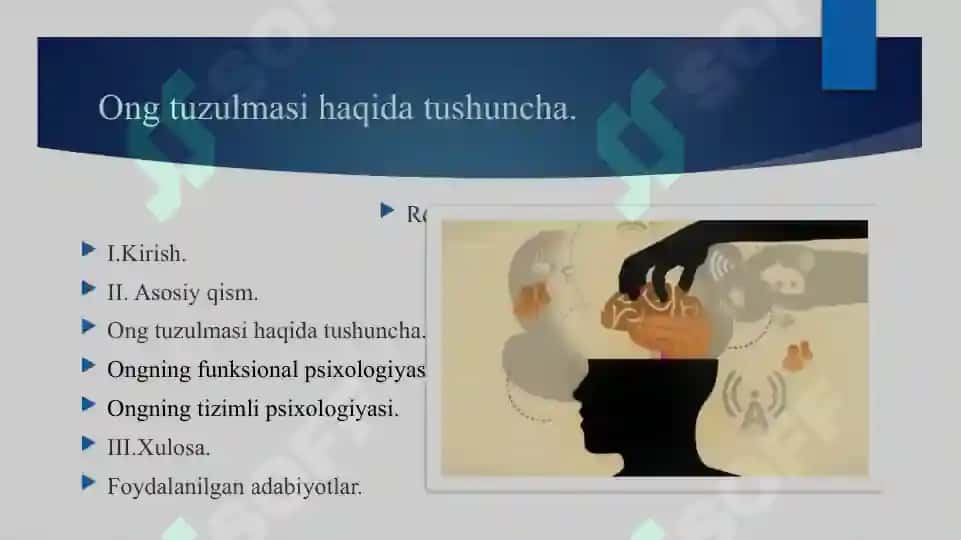 Ong tuzulmasi haqida tushuncha. 2