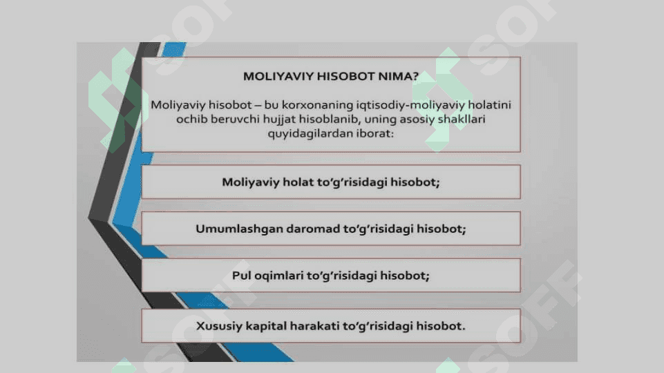Moliyaviy hisobotni ishlab chiqish va tasdiqlash tartibi 2