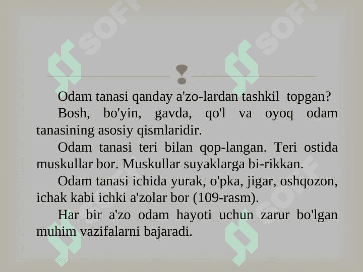Odam tanasining simmetrik va asimmetrik tuzilishi 3