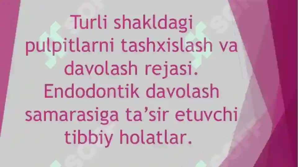 pulpitlarni tashxislash va davolash 2