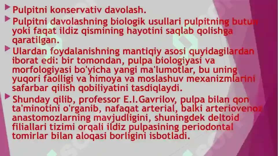 pulpitlarni tashxislash va davolash 6