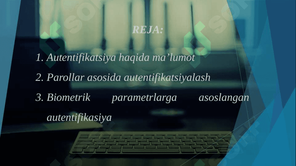 Biometrik parametrlarga asoslangan autentifikatsiya taxlili 2
