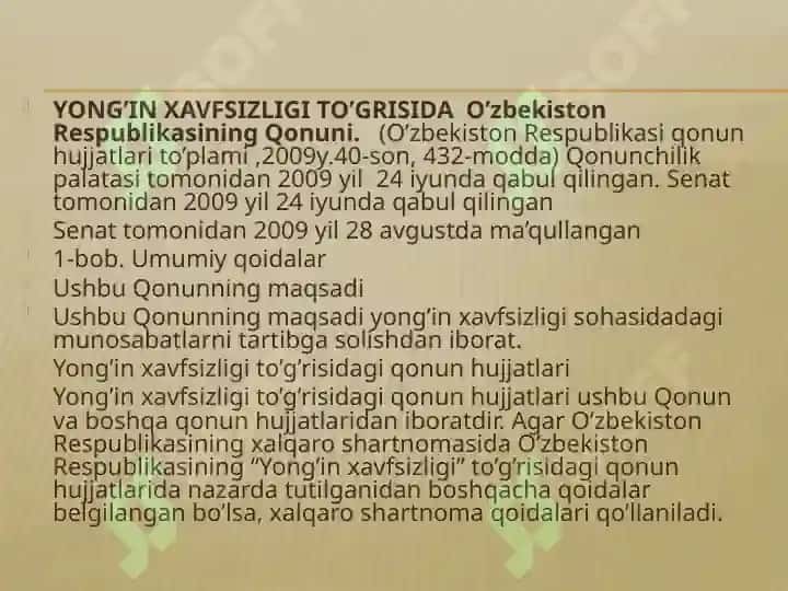 Yong’in xavfsizligini ta’minlashning huquqiy - me’yoriy asoslari 2