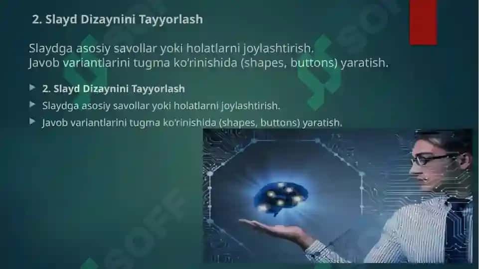 MS Power Point dasturida triggerlar yordamida o‘yin trenajyorlarini yaratish 3