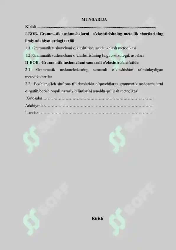 Grammatik tushunchalarni o'zlashtirishning metodik shartlari 2