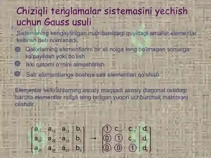 Gaus usulli 3