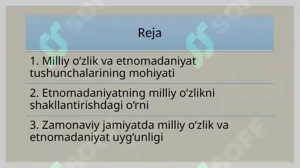 Milliy o‘zlikni anglash jarayonida etnomadaniyatning o‘rni. 2