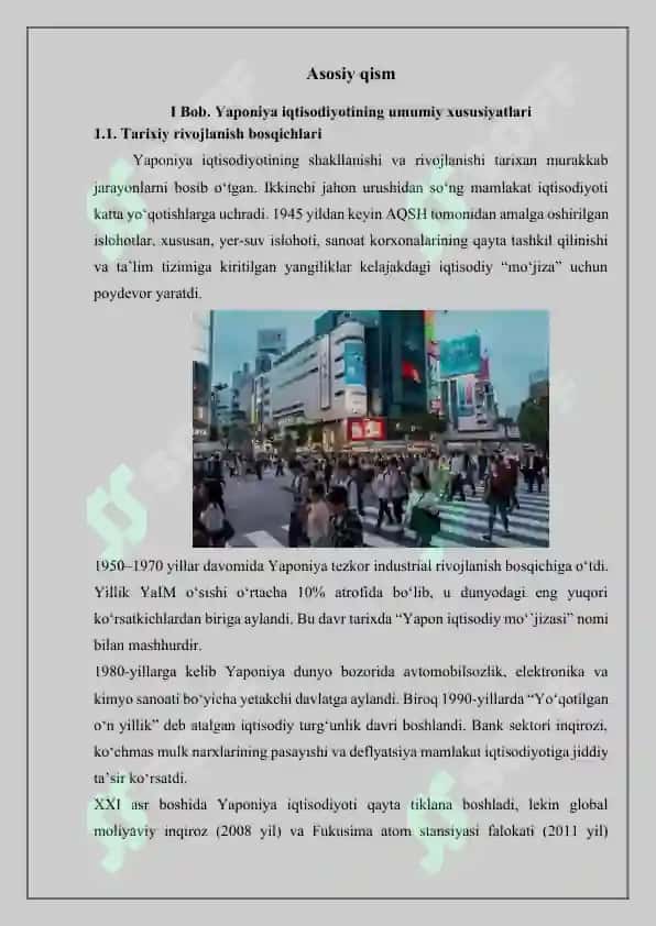 "Yaponiya (Japan) davlatining makroigtisodiy ko'rsatkichlari tasnifi" 4