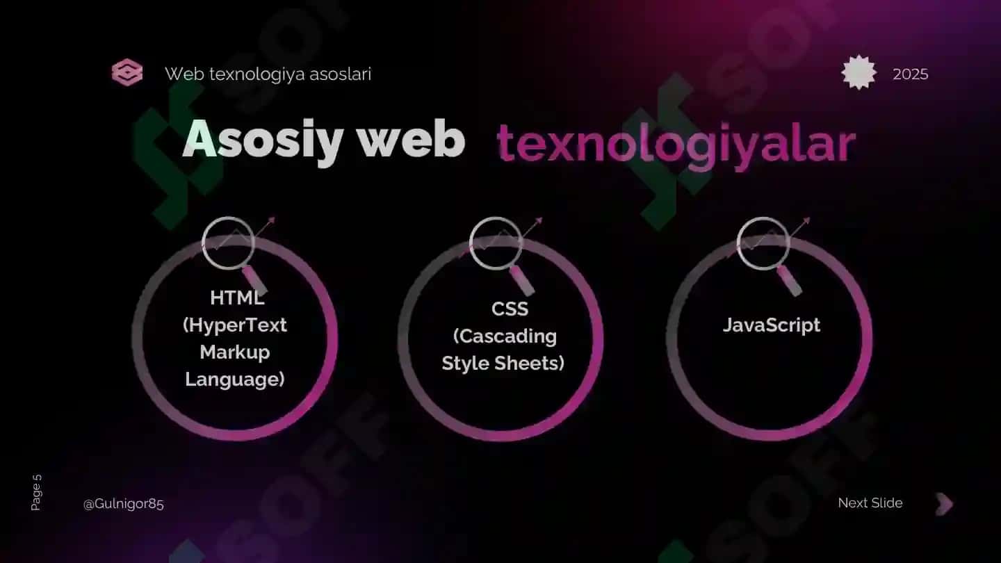 Web texnologiya asoslari 4