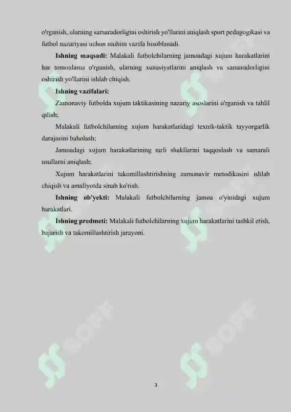 Malakali fubolchilarning jamoadagi xujum harakatlarining tadqiq qilish 3