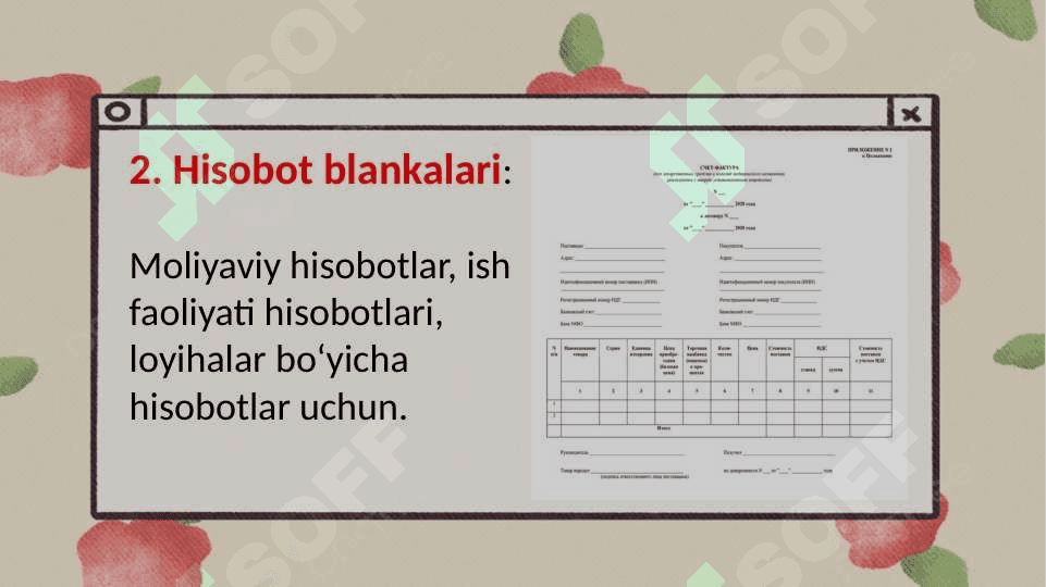 Blankalar – bosma ish qog`ozlari 4