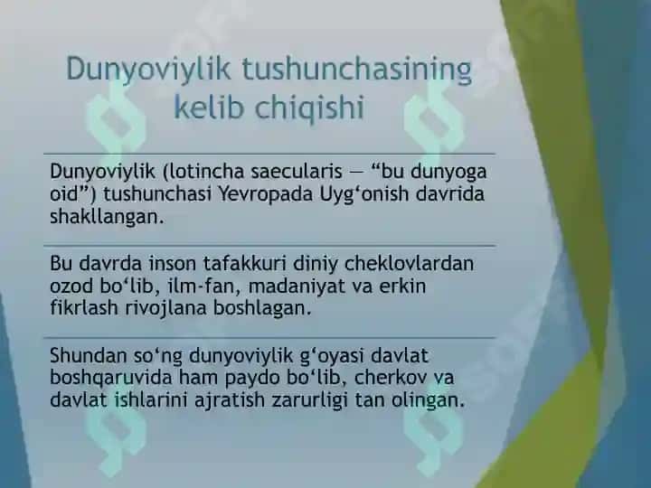 DUNYOVIYLIK TUSHUNCHASINING MOHIYATI 4