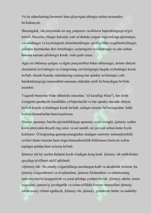 Insoniy faoliyatning turli sohalarida ijtimoiy ish 3