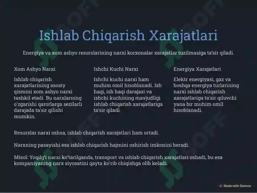 Qaror qabul qilishda iqtisodiy omillar 4