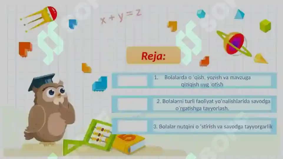 Savodga o'rgatishga tayyorlash 2