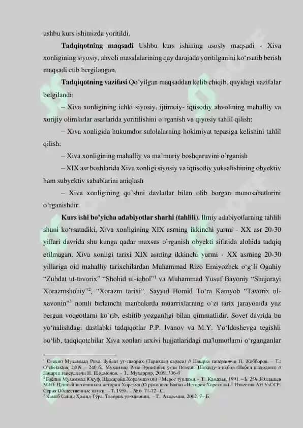 Xiva xonligining ichki va tashqi siyosati 4
