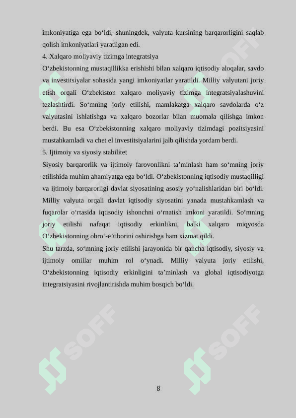 Ozbekiston Respublikasi milliy valyutasi va uning tasis etilishi 8