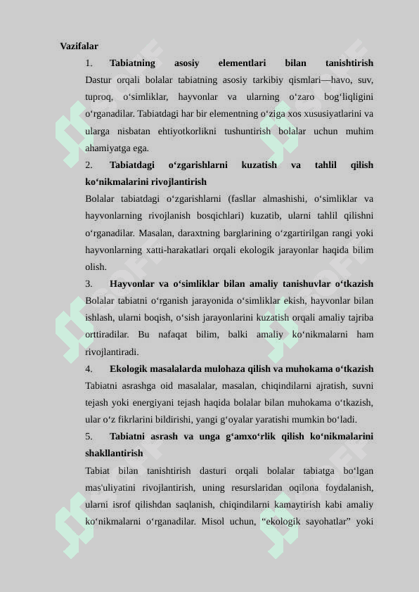 MTMda tabiat bilan  tanishtirish dasturining mohiyati 4