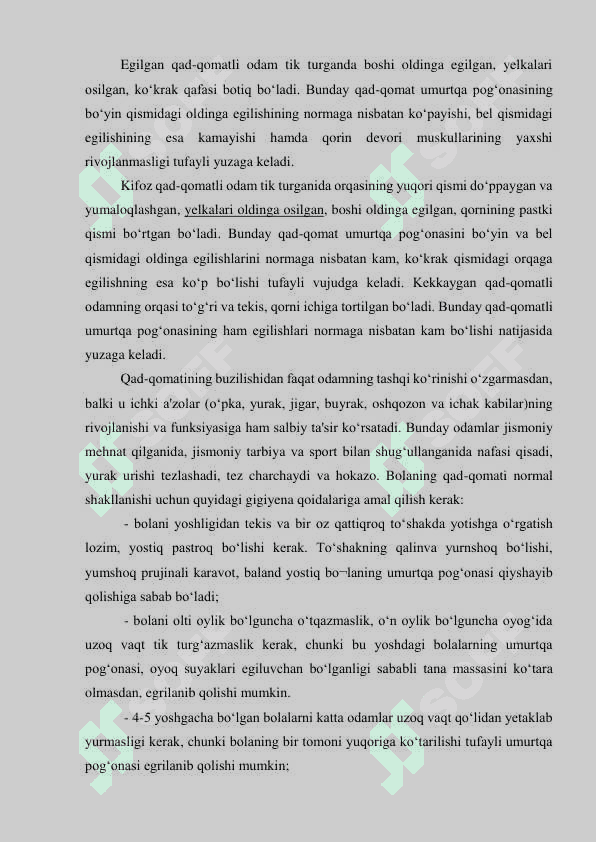 Jismoniy tarbiya jarayonida tana vazni va qaddi-qomatni shakllantirish 2