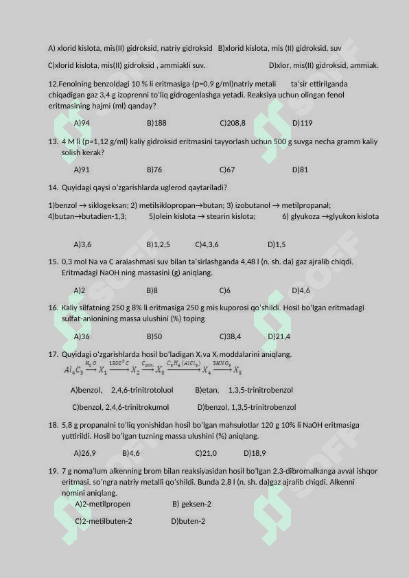 11-SINF KIMYO TEST. 2