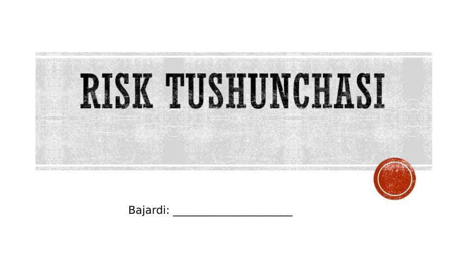 Risk tushunchasi (slayd) 1