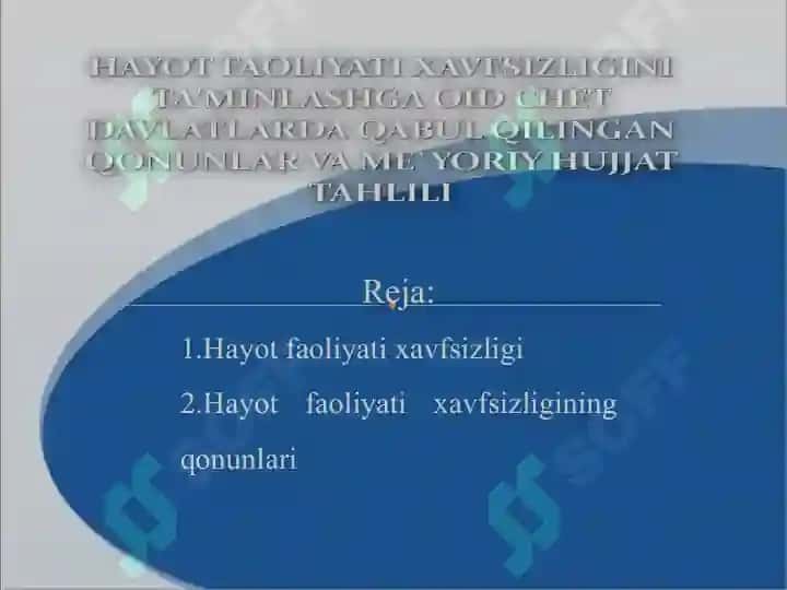 Hayot faoliyati xavfsizligi 2