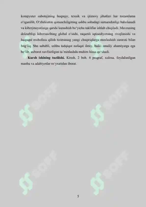 Kompyutnr sabotaji jinoyatining jinoiy huquqiy tavsifi (nazariy va amaliy) 5