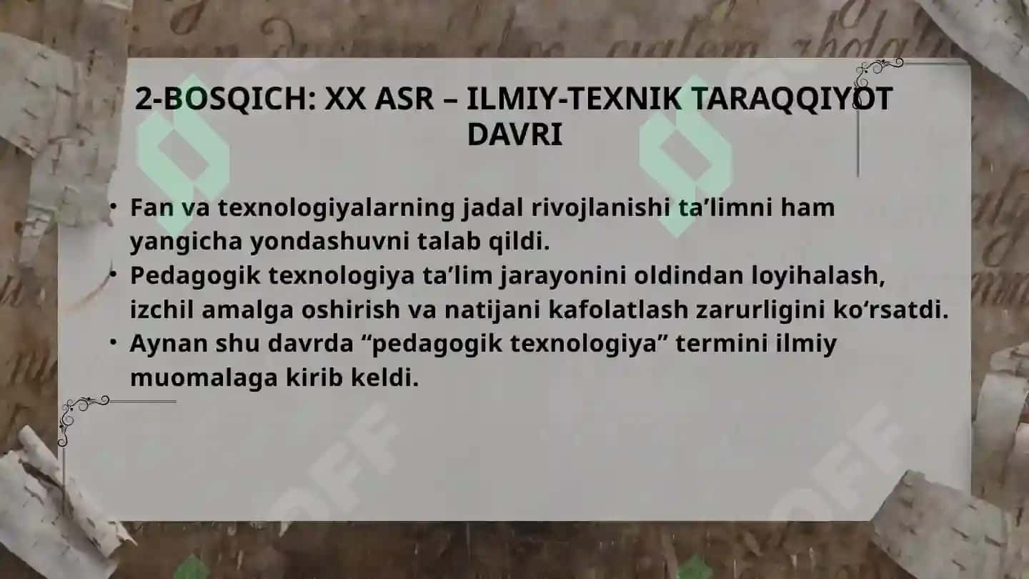PEDAGOGIK OLIMLARNING "PEDAGOGIK TEXNOLOGIYA " RIVOJLANISHIDAGI QARASHLARI 5
