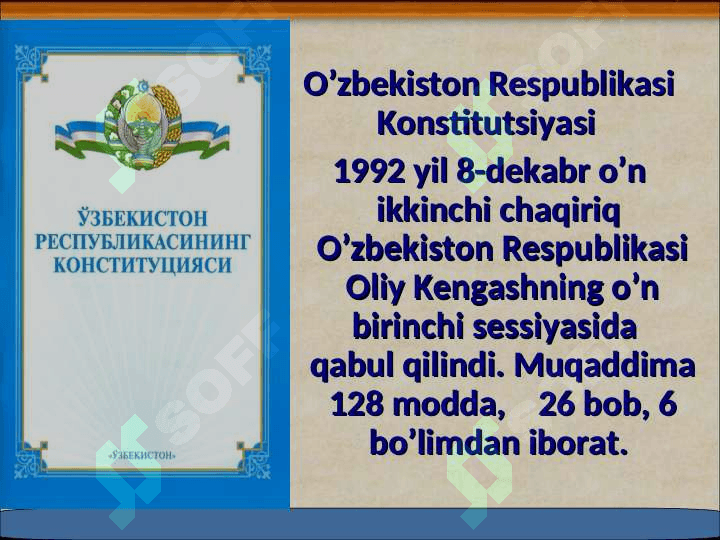 O’zbekiston respublikasi konstitutsiyasi va xorijiy konstitutsiyachilik tajribasi 3