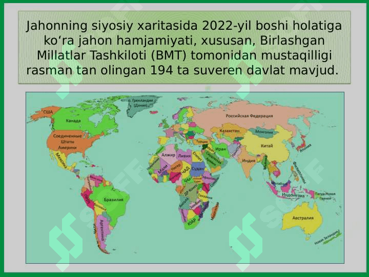 Jahonning siyosiy xaritasi 4