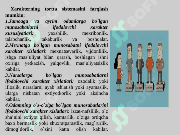 XARAKTER, QOBILIYAT VA HARAKAT INSON FAOLIYATINING BIRLIGI SIFATIDA 5