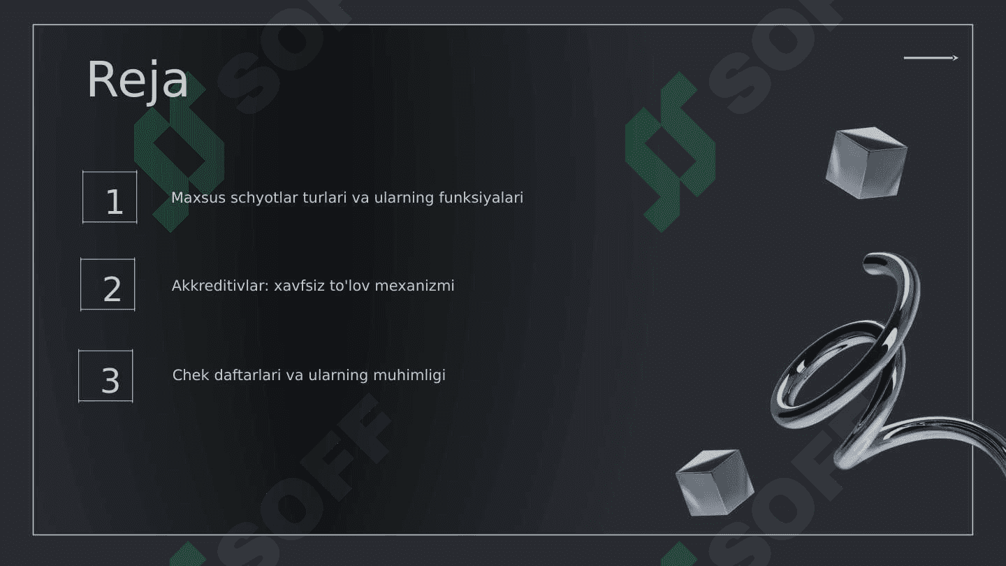 Bankdagi maxsus schyotlar akkreditivlik 2