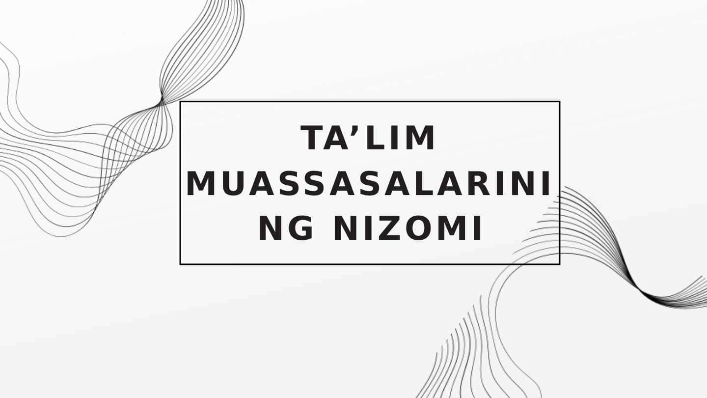 Ta'lim muassasalarining nizomi 1