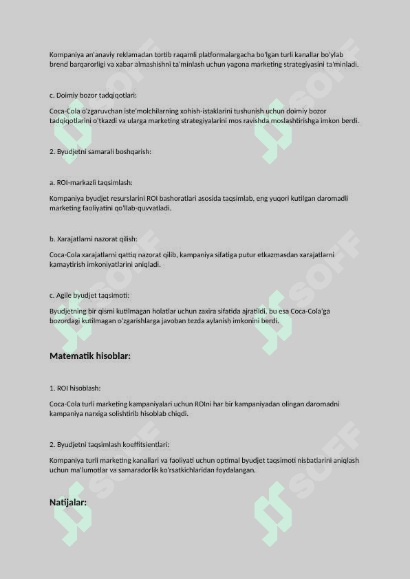 Marketing keys: Marketing nazorati va byudjeti 2