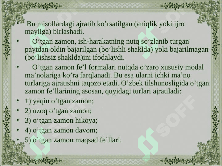 Fe’lning zamon kategoriyalari 6