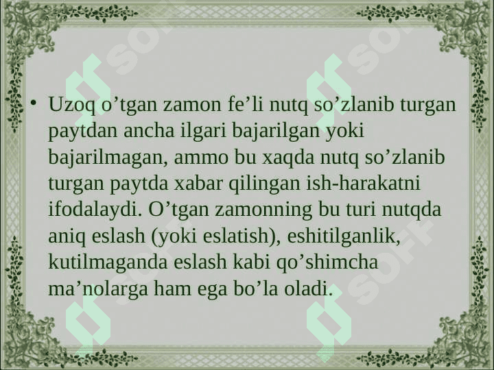 Fe’lning zamon kategoriyalari 8