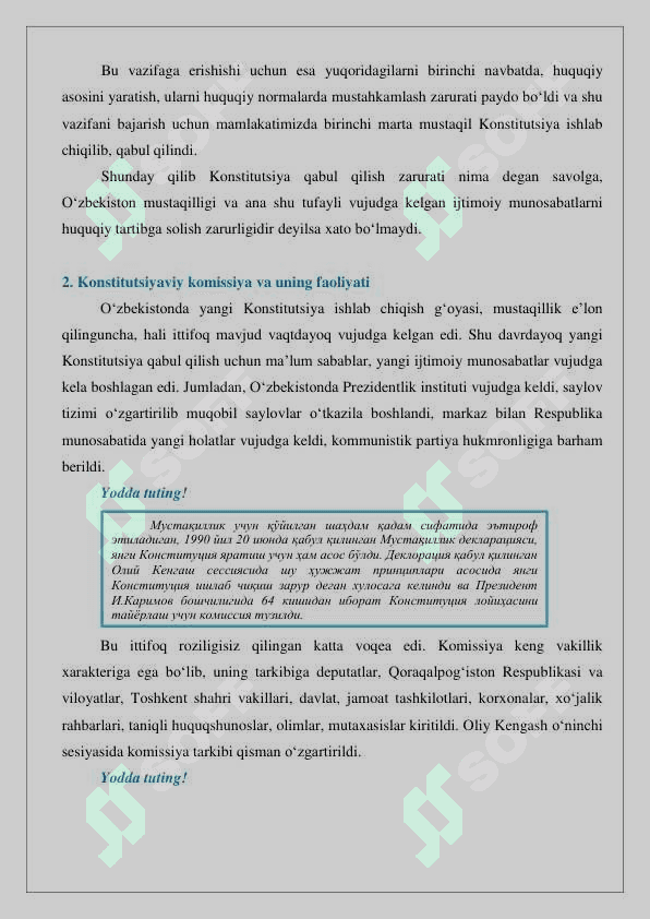 Konstitutsiyada jahon konstitutsiyaviy rivojlanish tajribalalari hamda milliy qadriyatlarning aks etishi  24 3