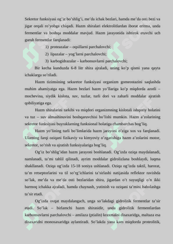 OVQAT HAZM QILISH FIZIOLOGIYASI 2