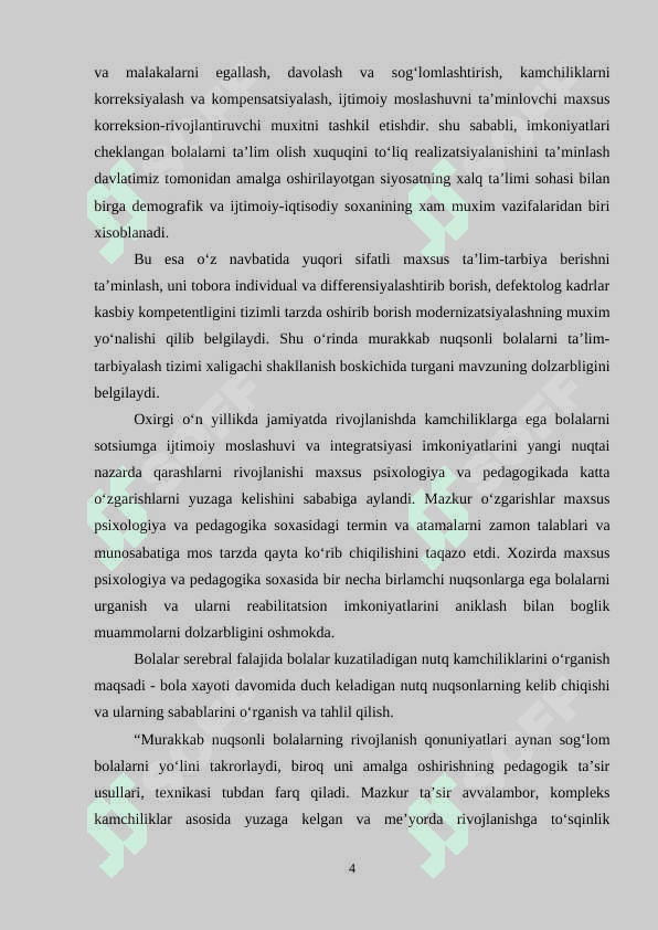 Motor alaliyali bolalarda so'z-bo'g'in tuzilishining buzilish xususiyatlari 4