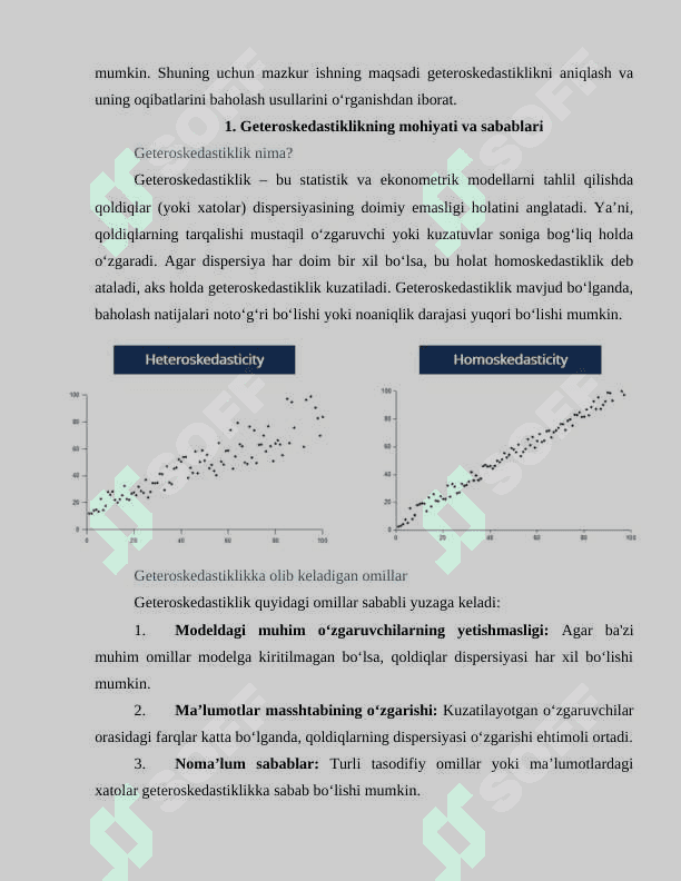 Geteroskedastiklik. Kirish. EKKUni baholashning oqibatlari 3