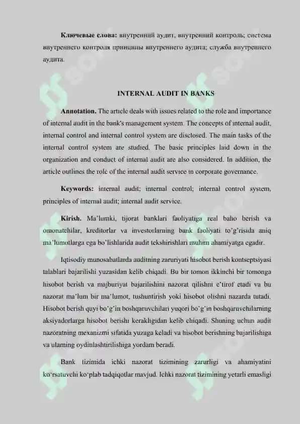 BANKLARDA ICHKI AUDIT 2