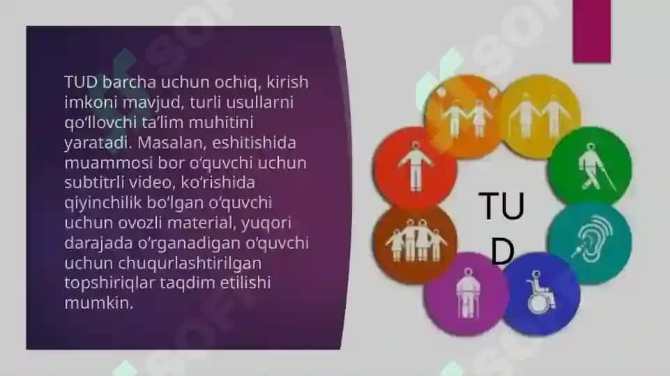 Ta'limning universal dizayni va individual dasturi slayd 5