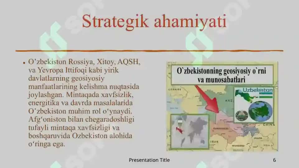 Oʼzbekiston Siyosiy Geografiyasi 6