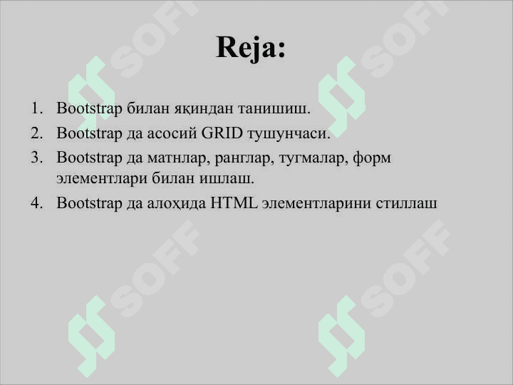 Jadvallar va CSS tartibi 2